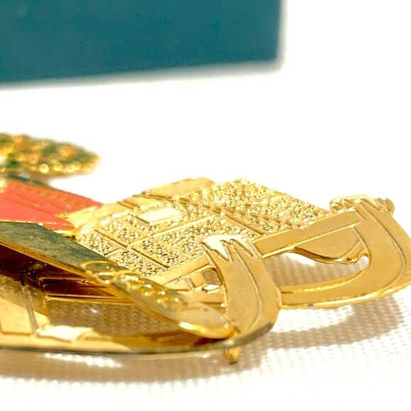 GIRL ON SLED 7106.010 1999 Smithsonian Post Card Collection Baldwin Ornament VTG - Picture 8 of 8